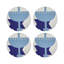 Menorah Vegan Leather Round Coasters