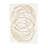 Metal Overlapping Circle Design Abstract Gold Wall Decor with White Wood Backing