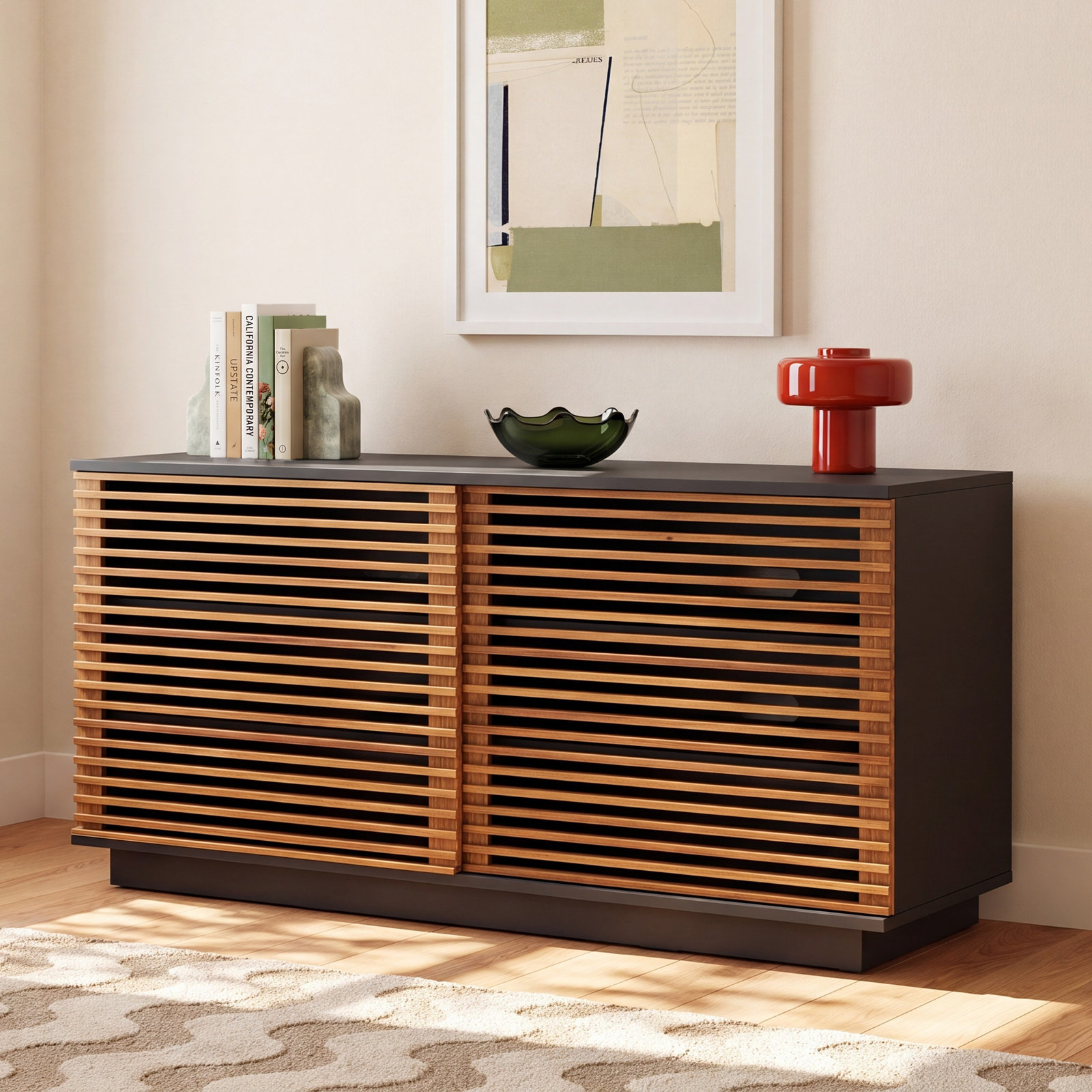 Erla 48.5'' Media Console, Amber, 27.75" H x 48.5" W x 20" D