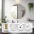 Round Wall Mirror with Aluminum Alloy Frame and Tempered Glass, Modern Bathroom Vanity Mirror-2137109787-2137109785