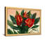 Plantes et fleurs, fleurs rouges, feuilles vertes, reproduction d'art sur toile-1438171992-1438171993-1438171995