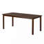 Table de salle à manger rectangulaire d'extérieur en acacia, l 68,9 po, brun foncé
