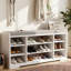 Banc de rangement pour chaussures, banc à chaussures de style campagnard moderne avec coussin, range-chaussures, armoire à chaussures multifonctionnelle pour vestibule, vestibule, couloir