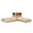 L-Shaped Combination Bed With Trundle And Drawer,3-In-1 Low Corner Platform Bed Linked-1386028049