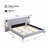 Chic Linen Upholstered Bed With Integrated Lights And Shelves-930663338