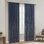 Andora Navy Embroidered Branch Rod Pocket Single 50x84" Curtain Panel