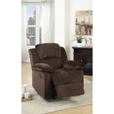 2 pièces pour le salon, 1 fauteuil inclinable, suède chocolat, dossier rembourré, inclinable en métal, accoudoirs coussinés contemporains pour la chambre, revêtement en suède, coussin rembourré, inclinable