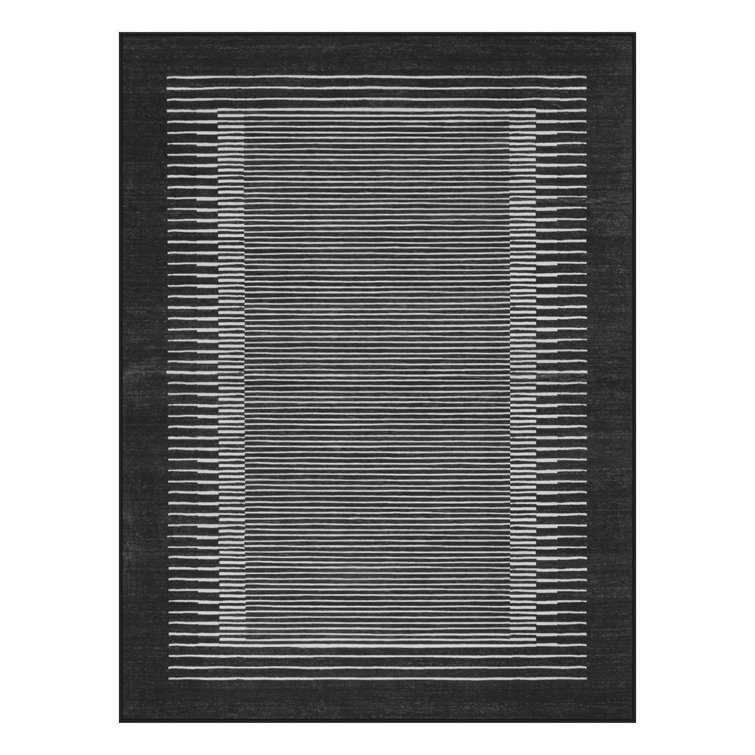 Celeta Washable Striped Living Room Area Rug Non-Slip Berber Stripe Area Rugs for Bedroom