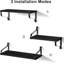 Tablette flottante en bois massif Mekela-318570637
