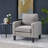 Ballentine Mid-Century Modern Accent Chair with Channel Stitching and Rubberwood Legs-1622894880