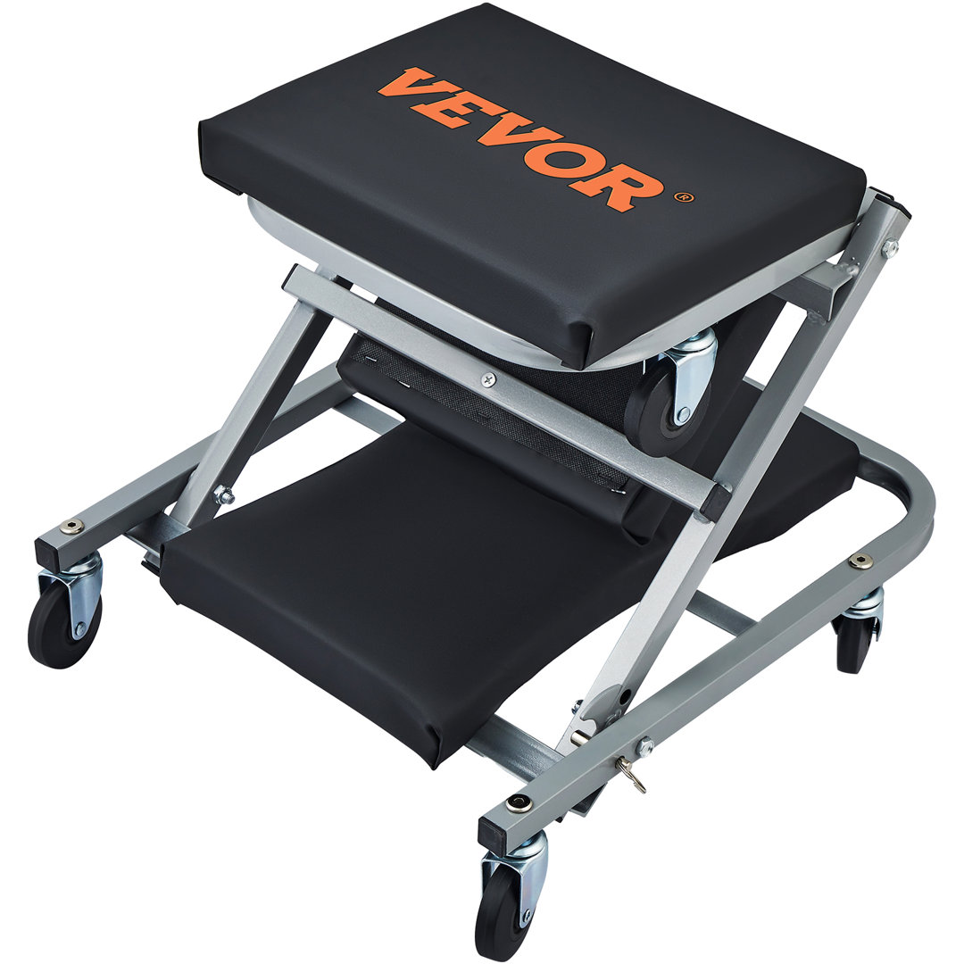 VEVOR 2 in 1 Z Creeper Seat Rolling Chair Auto Mechanics Shop Garage Work Stool VEVOR