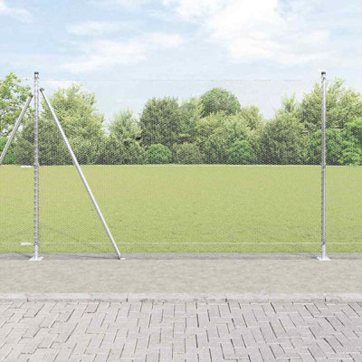 Vidaxl Fence With Posts PVC-Coated Steel