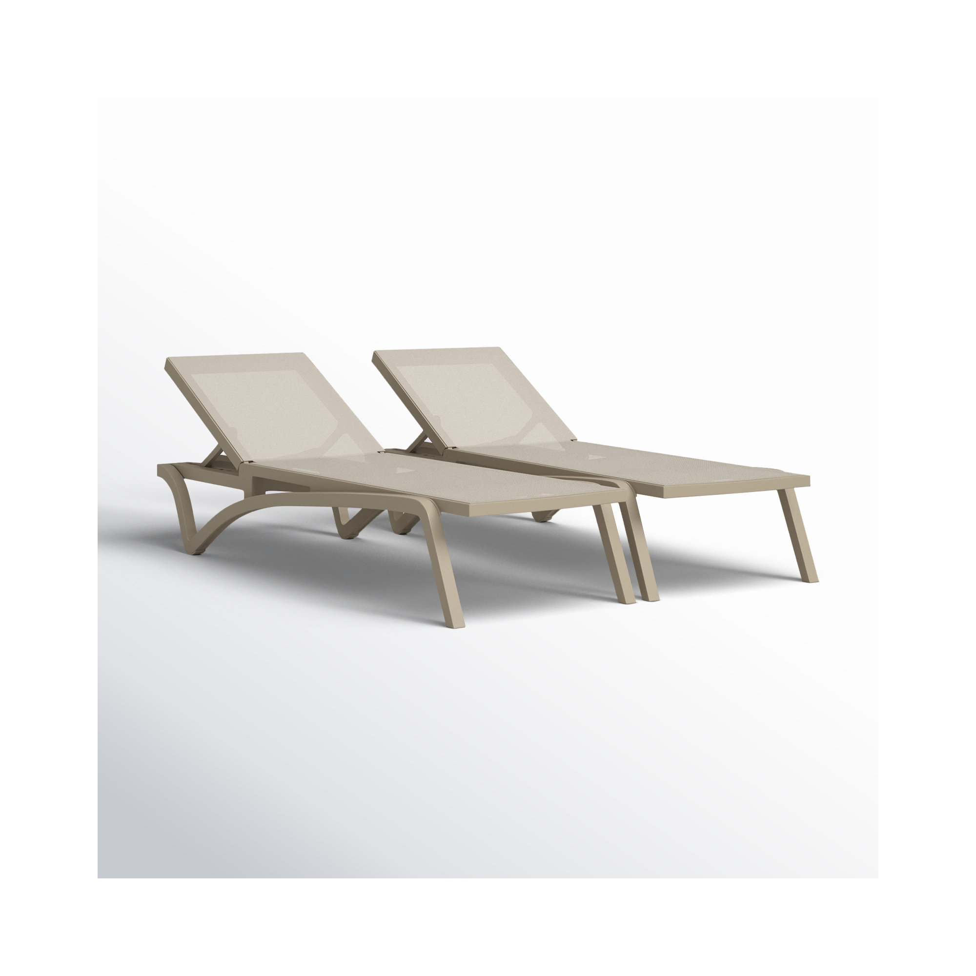 76" Long Reclining Single Chaise, Taupe