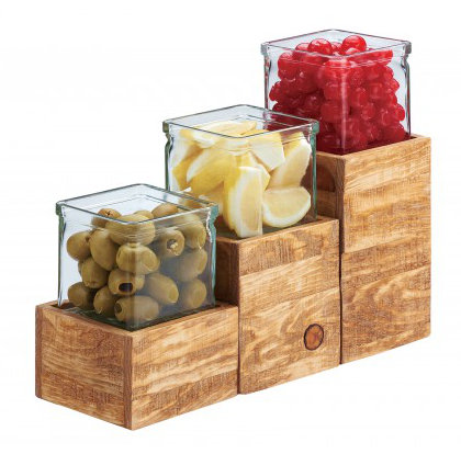 Madera Single Riser with Jar, 3" H x 4.25" W x 4.25" D