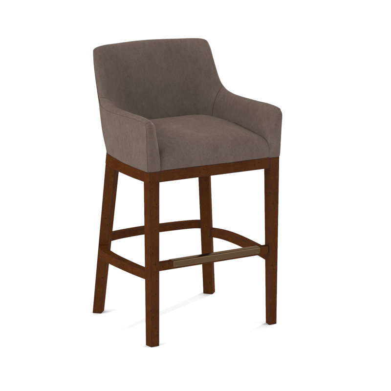 Upholstered Stool, Nutmeg, Evolution Silver Fox