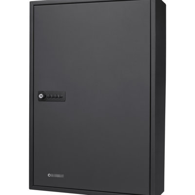 Armoire à clés en acier gris avec serrure à combinaison - Réglable, fixation murale, étiquettes colorées pour retrouver facilement les clés - 200 clés - Gris, acier, serrure, rangement organisé