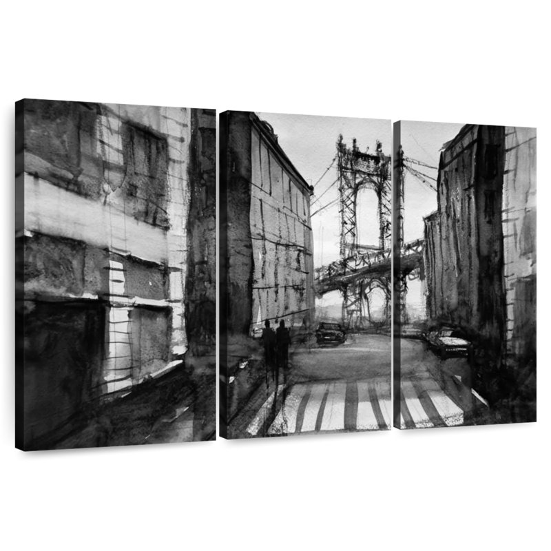 Camion noir et blanc NYC, H 48 po x l 74 po