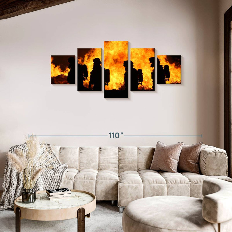 Firefighters, 36" H x 80" W