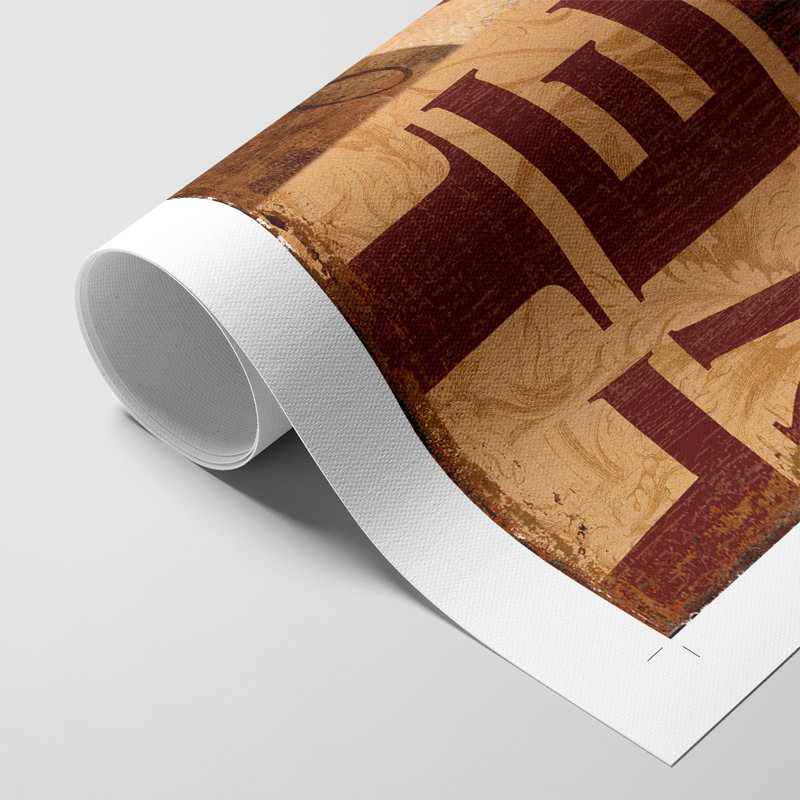 Live, Love, Latte - Impression sur toile seulement - NON-CADRE, H 18 po x l 12 po