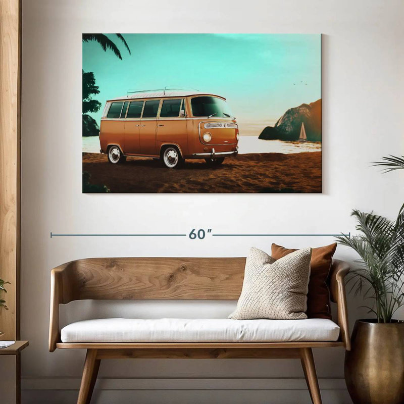 Voiture de plage rétro, H 32 po x l 48 po