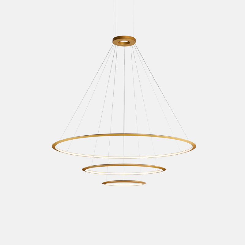 Circular 3 - Light LED Chandelier, Gold, 4000K, Gold