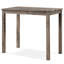 Table de salle à manger à hauteur de comptoir taupe en bois d'hévéa