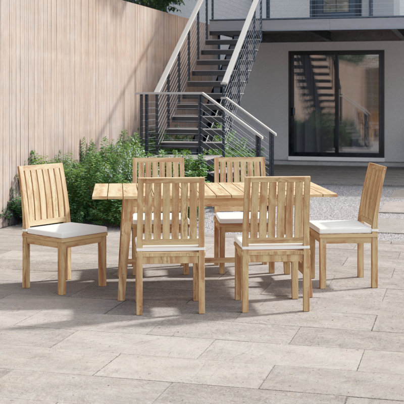 Ensemble repas d'extérieur 7 pièces Modway Marina, H 30,5 po x L 72 po x l 39,5 po