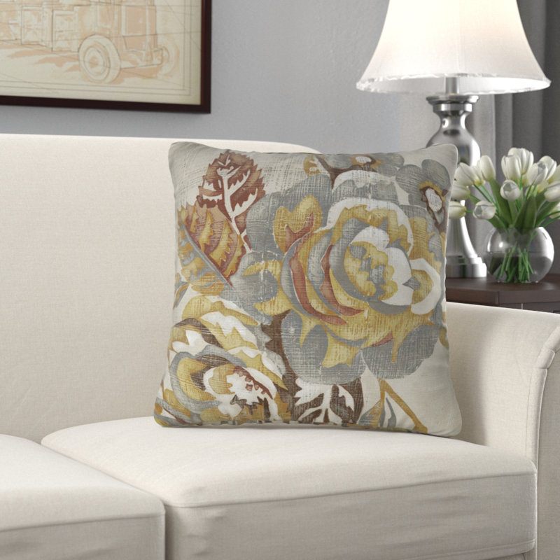Coussin Honeyed Blooms Blooms, 20 po x 20 po, Intérieur / extérieur