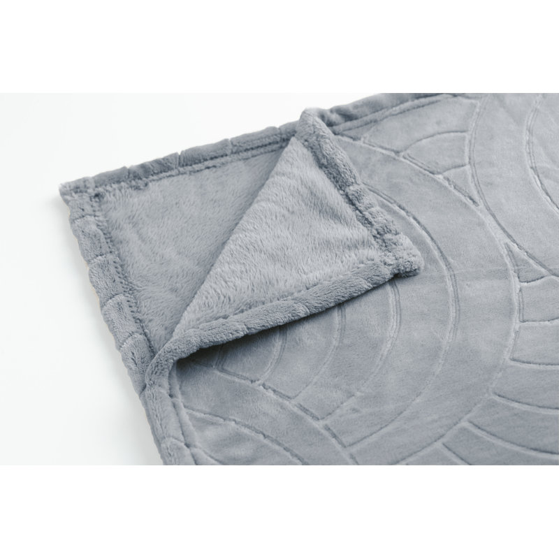 Flannel Plain Weave / Muslin Throw Blanket, King, Grey