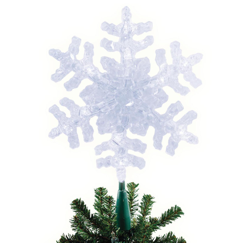Ornement de Noël en forme de flocon de neige illuminé aléatoire