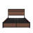 Large raised-pattern storage bed frame