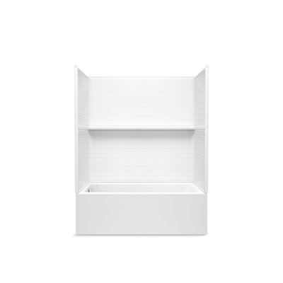 Forum Traverse 60 In. X 30 In. Above-Floor-Drain Vikrell Bath/Shower Left Drain