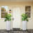 Tall Planter – 2-Pack Large Round Striped Plastic Floor Plant Pots, Thickened Durable Design, 24"H, Modern Decorative Planters for Indoor & Outdoor-504547664