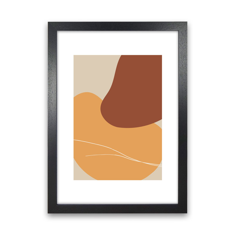 Mica Sand Abstract N28 by Pixy Paper - Print, 84cm H x 59.4cm W x 3cm D, Black Framed