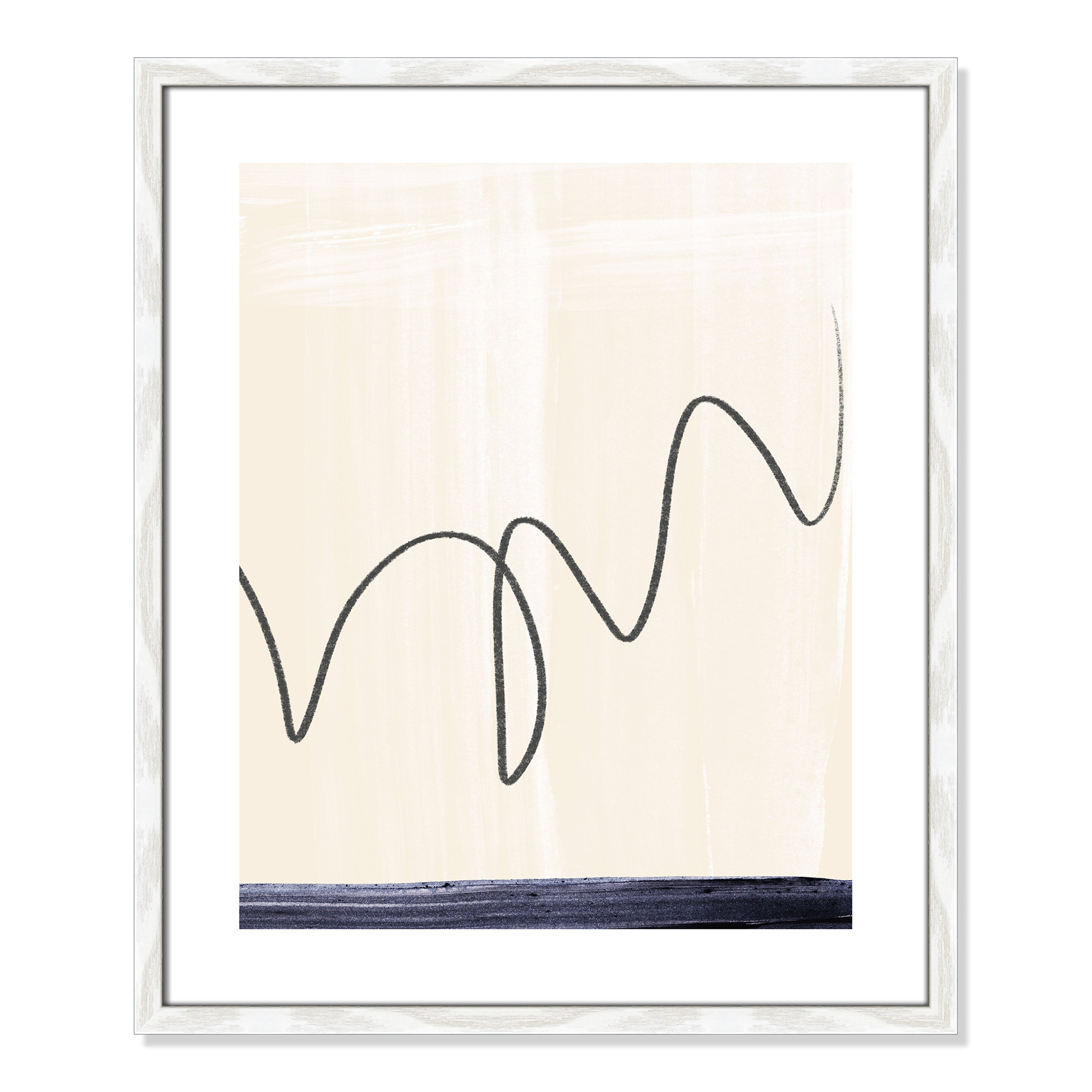 Departured II - Picture Frame Painting Print, 25.5" H x 21.5" W x 0.75" D, White Framed Paper