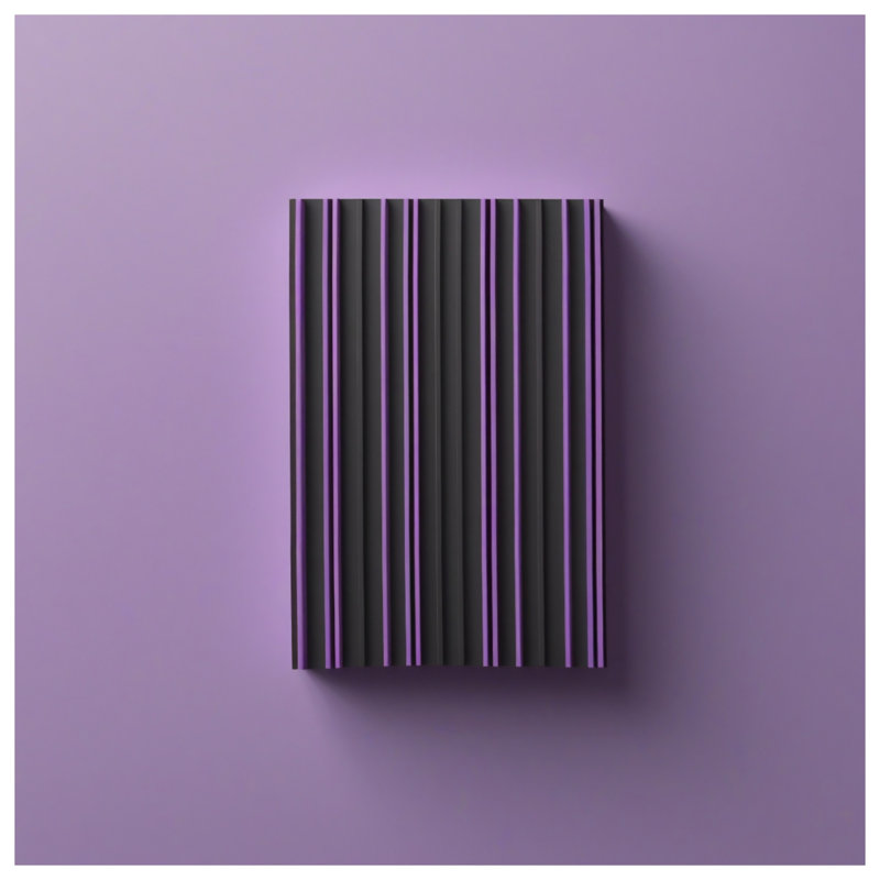 Black Purple Striped Rectangular Duvet Covers, Queen