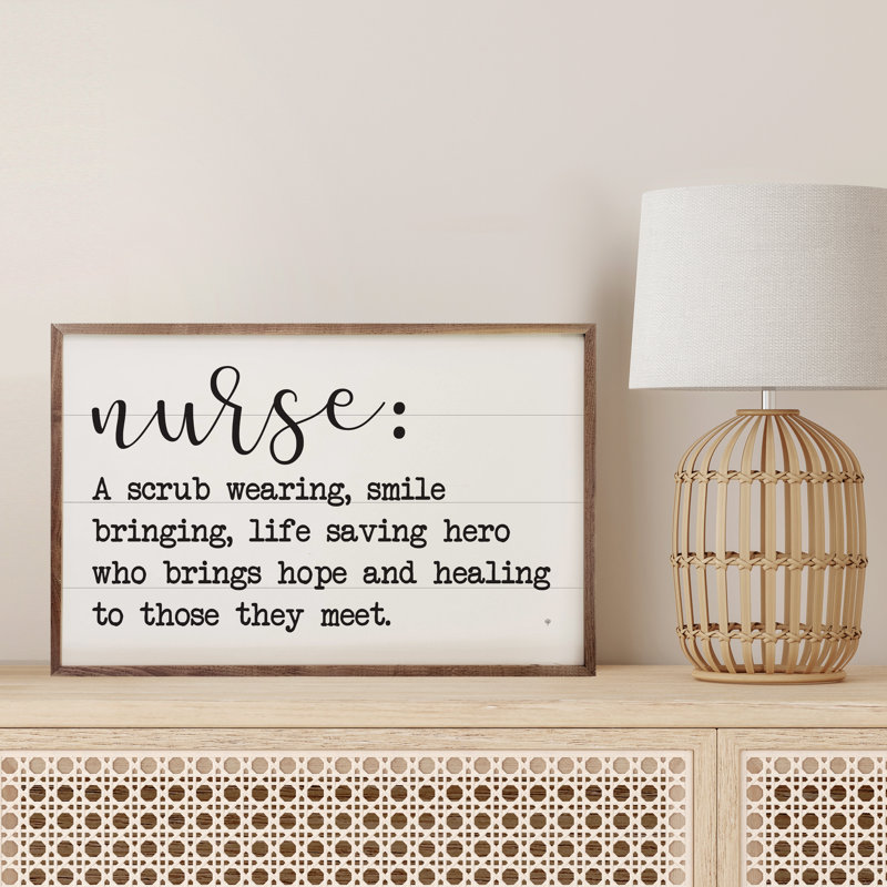 Nurse Definition White, 10" H x 16" W x 1" D