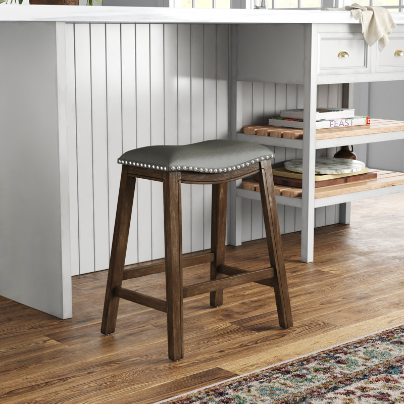 Tabouret Zackery, gris, Tabouret de comptoir (siège d'une hauteur de 24 p
