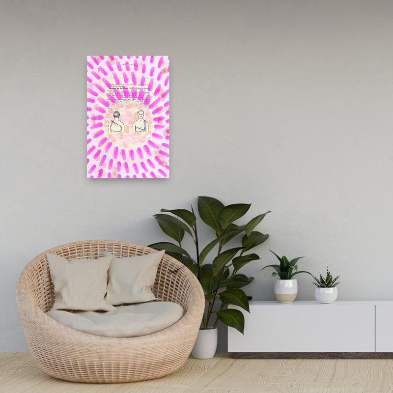 Reproduction d'art mural rétro abstrait, 24" H x 16" W