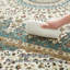 Traditional Qum Cashmere-Feel Area Rug & Runner, Non-Slip Washable Living Room Carpet-121775460