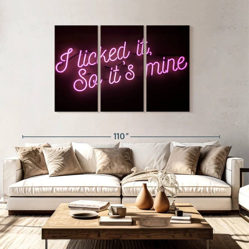 Enseigne néon Licked It, H 48 po x l 74 po