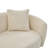 Curved Boucle Sofa with Wooden Base