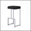 Ensemble de 2 tabourets de bar 31 po en simili cuir avec base chromée, tabouret de comptoir sans dossier pour la cuisine, noir-2086086541-2086086547