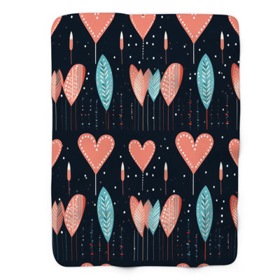 Heartbeats - couverture Sherpa de qualité supérieure 1 pièce