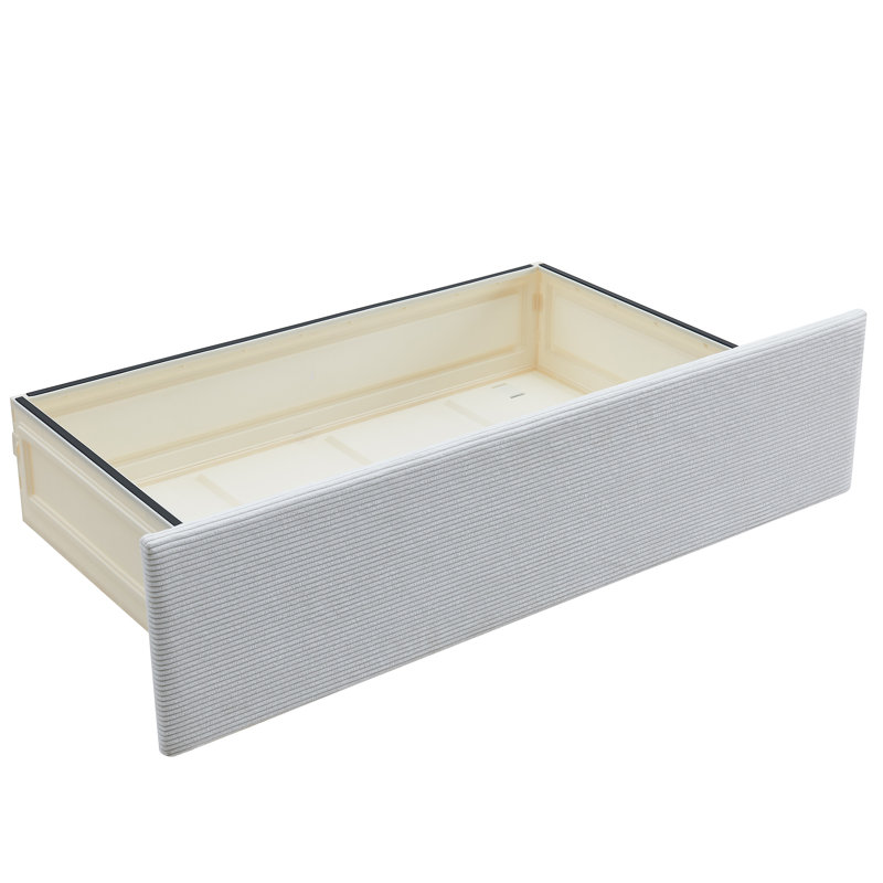 Lit plateforme tapissier Modern, Double, Noir