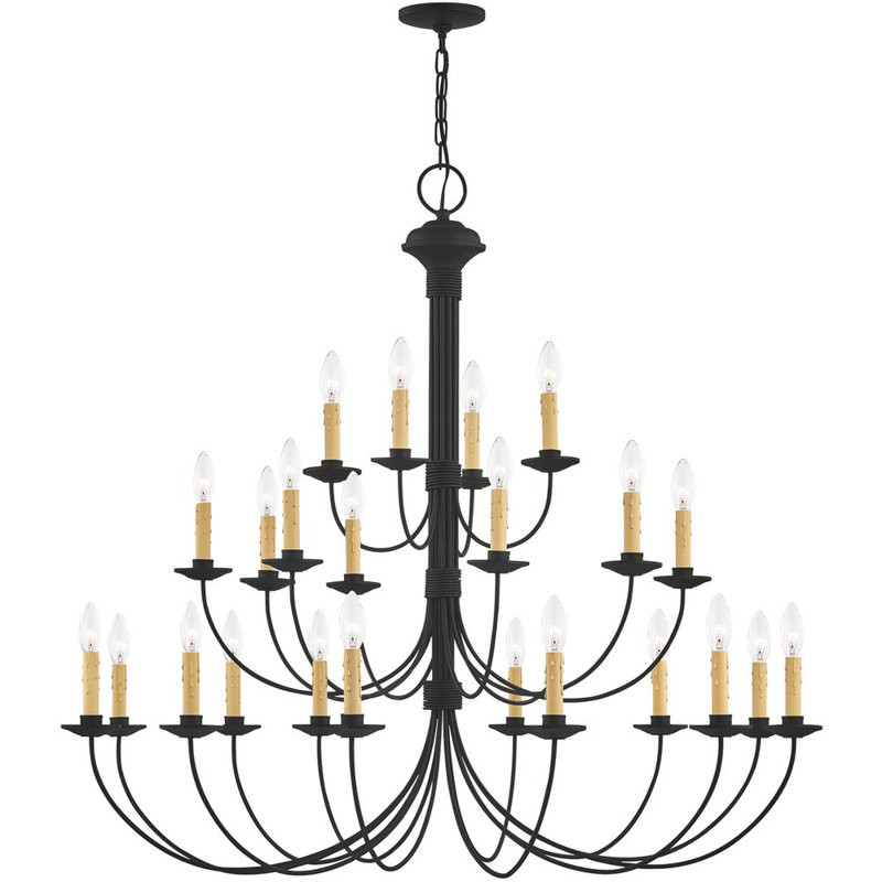 Analycia 24 - Light Dimmable Tiered Chandelier