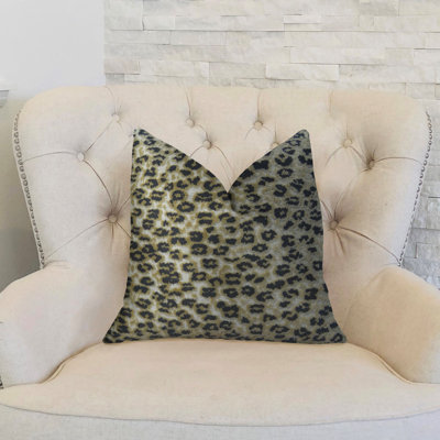 Animal Print Linen Reversible Throw Pillow