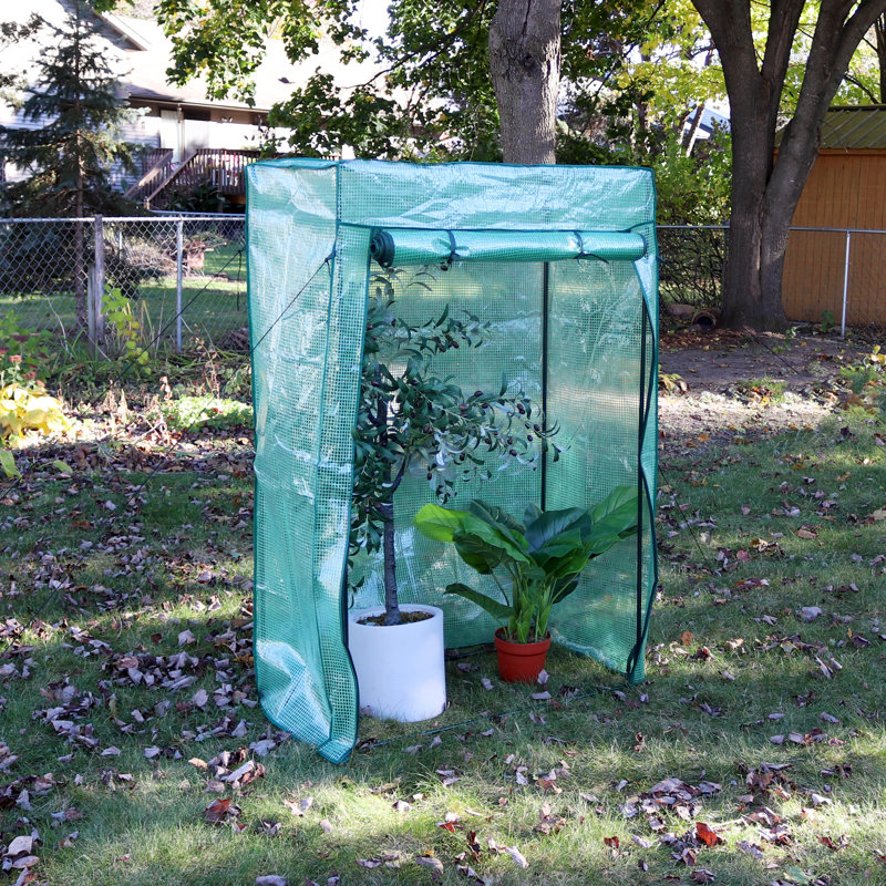 Deluxe Portable UV-Protected Green Plant Starter Greenhouse with Roll-Up Door
