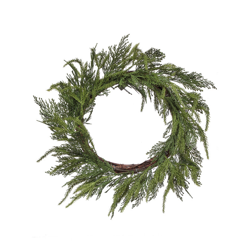 Uv Natural Touch Cedar Wreath, 24" W x 24" H x 4" D