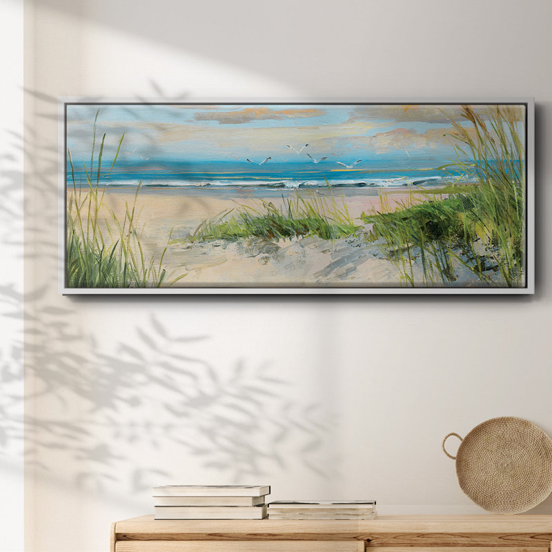«Catching The Wind II», reproduction d'art sur toile, H 20 po x l 50 po x P 1,5 po, Blanc